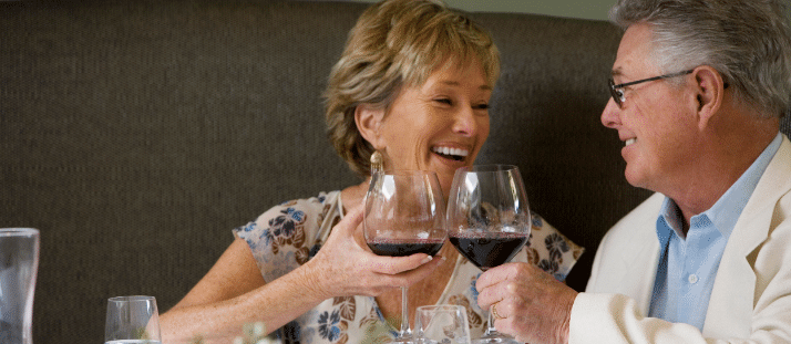 Couple out to dinner